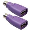 2Pcs Adapter PS 2 Male To USB Female Converter for Keyboard Mouse Dual USB Interface Conversion Tool