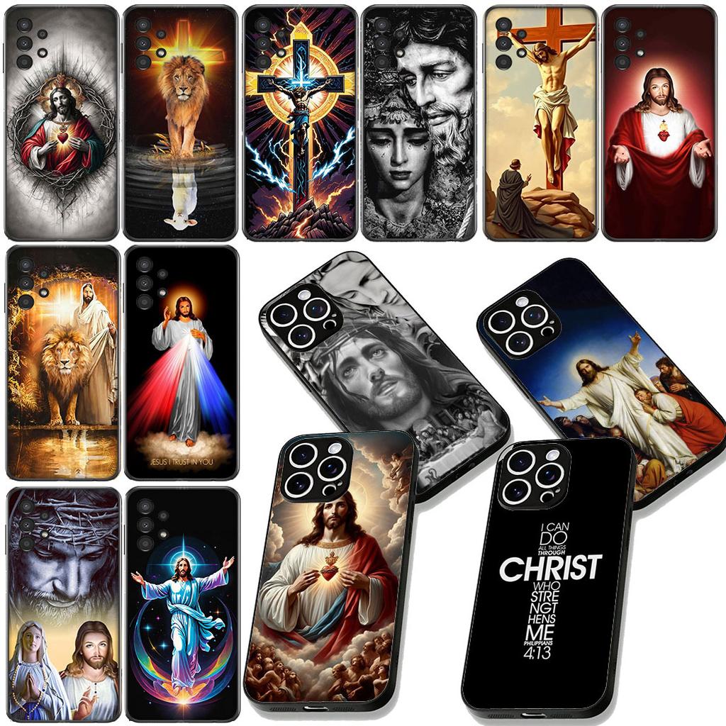 Защитный чехол с изображением Креста, Иисуса, Иуды для Samsung Galaxy S22 S21 S20 FE Ultra Plus A35 A36 A37 A33 A34 A04 A71