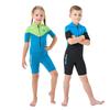 New Children's Diving Suit 3MM One-piece Warm Swimsuit For Boys And Girls Short Sleeved Anti Cold Snorkeling Surfing Jellyfish Suit