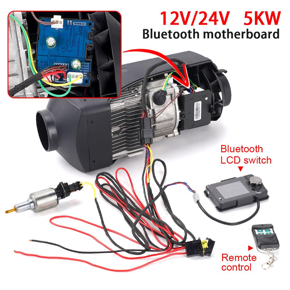 5 кВт Парковочный отопитель Bluetooth Материнская плата Переключатель Пульт дистанционного управления Жгут проводов Комбинированный комплект Аксессуары для отопителя для автомобиля грузовика