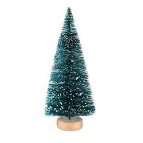 Мини-рождественские елки, набор искусственных елок для бутылок, елочки с деревянной основой, пластиковая настольная фигурка рождественской елки для домашнего офиса, декор для вечеринки