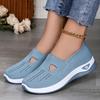 Women's Casual Shoes with One Foot, Plus Size Women's Shoes, Single Shoes, Fly Woven Breathable Cloth Shoes