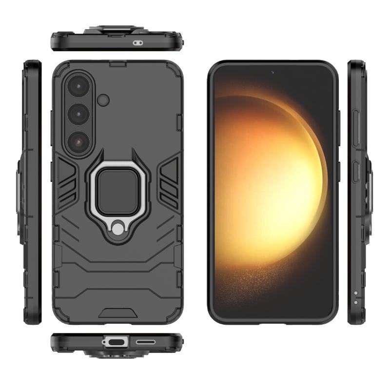 For Samsung Galaxy S25 5g Back Cover Phone Case Shockproof Armor Anti-Fall Metal Ring Holder Magnetic Protect Funda Coque Cases