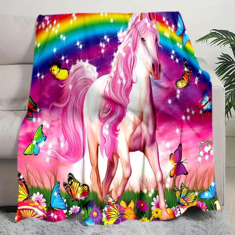 Unicorn Fantasy Blanket Soft Comfortable All Seasons Perfect Sofa Office Nap Travel Birthday Gift Christmas Present