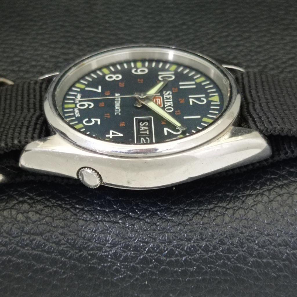 ЯПОНИЯ 6309A ВИНТАЖНЫЕ МУЖСКИЕ АВТОМАТИЧЕСКИЕ ЧАСЫ SEIKO 5 С ЦИФЕРБЛАТОМ СИНЕГО ЦВЕТА a701328-5