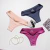 Ice Silk Seamless Panties Women Sports Briefs Sexy Solid Thongs