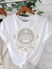 Meditation Character and Unisexdala Pattern Womens Fashionable and Versatile Casual Printed Tshirt Suitable for Daily Travel YK