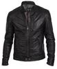 AL KHALID Men's Leather Jacket Black Genuine Lambskin Leather Jacket Motorcycle Stylish