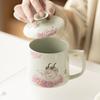 Plant Ash Water Cup Ceramic Cup Tea Separation Tea Cup Home Office Personal Special Drinking Cup with Lid Single Cup