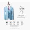 2024 Men's Slim Fit Korean Style Wedding Tuxedo - Two-Button Business Casual Suit Set