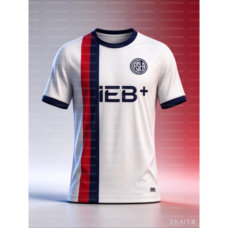 26-27 Футболка San Lorenzo, Мужская Новая Спортивная Футболка с 3D-печатью, Дышащая Быстросохнущая Футболка для Матчей и Тренировок по Футболу