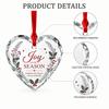 Custom Christmas Crystal Ornament Heart Shaped Hanging Glass Pendant Personalized Holiday Keepsake Gift