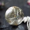 Charm New Chain Handmade Dandelion Clear Crystal Ball Pendant Dandelion Wishing Necklace