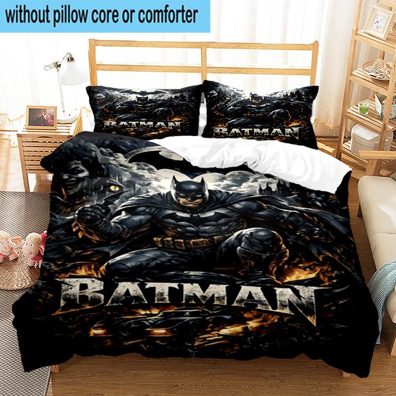 3PCS Dark Knight Rising Bedding Set,Including 1pc Duvet Cover And 2pcs Pillowcases Perfect for Bedroom, Dormitory, Fan Christmas gift