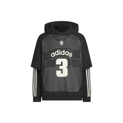 Adidas Оригинальные FW25 Командная подделка Спортивное худи из двух частей Толстовка с длинным рукавом Мужские худи KC2607