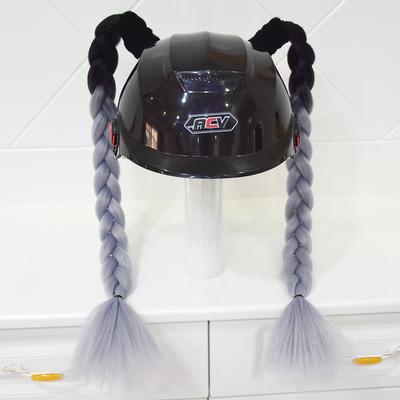 2 шт./пара, новый мотоциклетный шлем, косички, женский парик с косами для мотоциклетных шлемов, многоцветный твист, двойная косичка, хвост с присоской