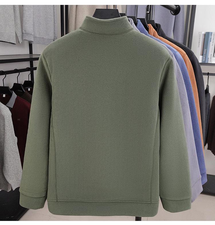 Thickened Double-Sided Coral Fleece Jacket Hoodie – New Autumn/Winter Warm Stand Collar Cardigan with Zipper