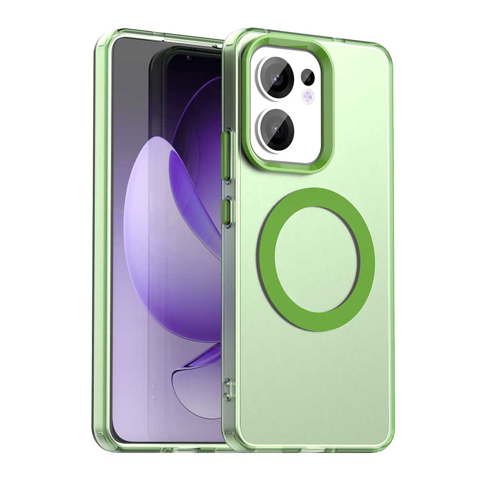 Magnetic Wireless Charging Case For OPPO Reno 13F 13FS 13 Pro Reno13 F FS 5G Cover Candy Colors Transparent Back Shell
