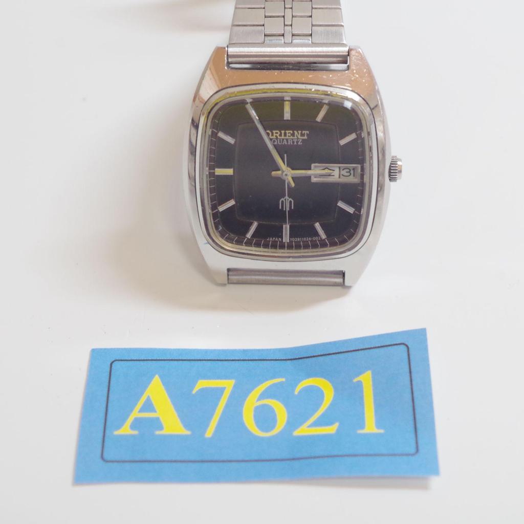 Б/у A7621 ORIENT Y029102-40 Кварцевые Мужские Часы День Неделя Коричневый Циферблат Рабочие