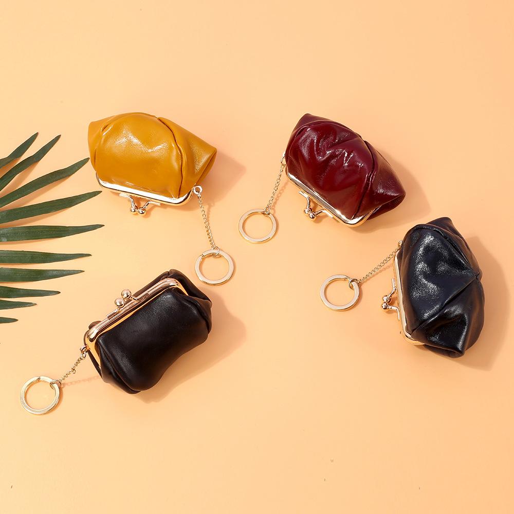 Ретро сумка-клипса для смены, женская, европейская и американская, первый слой вощеной коровьей кожи, маленькая сумка для наушников и монет, сумка для хранения