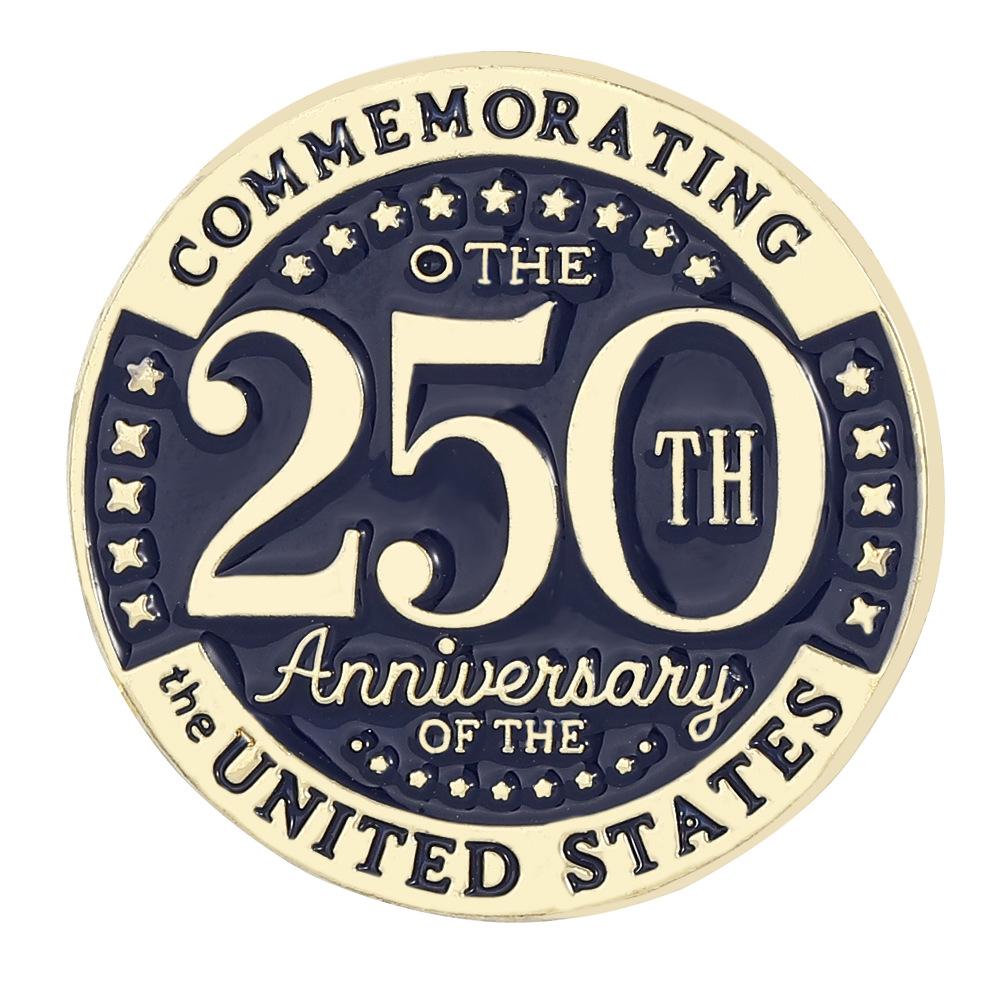 1/4 шт. 2026 День независимости США 250-летие Экологический сплав Эмалированная брошь Брошь почета Аксессуар для костюма Пальто Украшение