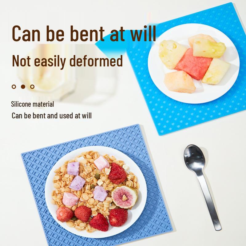 Силиконовые подставки-соты: Термостойкие, Нескользящие, Легко моющиеся, Четырехугольные Кухонные Настольные Коврики.