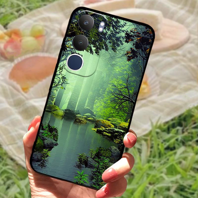 Чехол для Vivo Y19s V2419 Новая Модная Расцветка Крашеный Силиконовый Чехол для Телефона Для VIVO Y19S 4G Ударопрочный Защитный Чехол Бампер