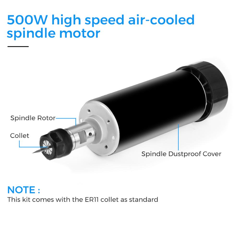 TwoTrees 500W Air Cooling Spindle Motor Laser Engraver ER11 12000RPM Power Supply Speed Governor