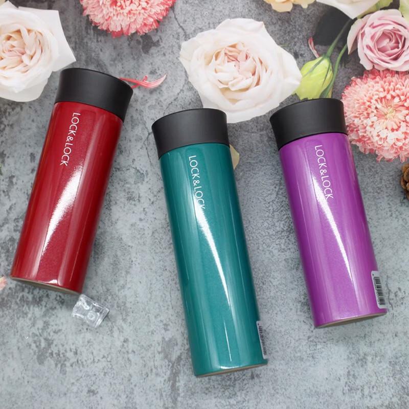 LOCK&LOCK LHC4019 Stainless Steel Thermos Mug with Tea Infuser
