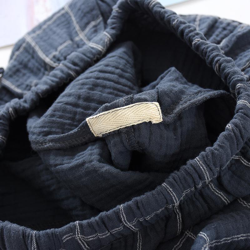 Летние мужские легкие хлопковые пижамные шорты: Дышащий, Свободный крой, Большой размер, Для ношения в помещении/на улице