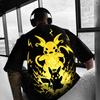Pokémon Animation Derivatives Pattern Printing T-shirt Men's Women's 2025 Summer Oversize Loose Cotton Street Trend Brand Top