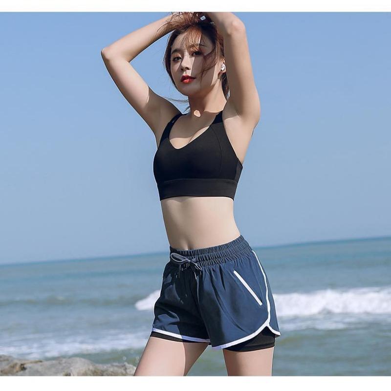 Шорты для йоги больших размеров, женские свободные летние быстросохнущие спортивные штаны для фитнеса, антибликовые брюки с высокой талией для верхней одежды, брюки для бодибилдинга