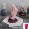Hands Folded Prayer Scented Candle Silicone Mold Three-dimensional Palm Goodbye DIY Epoxy Plaster Decoration Mold