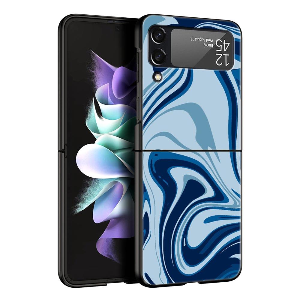 Роскошный подарочный чехол для телефона Samsung Galaxy Z Flip 4 Fold, черный, жесткий чехол для Samsung Z Flip 3 5G, чехол с абстрактной эстетикой