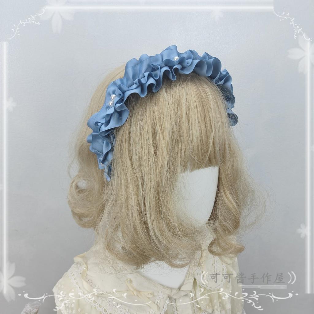 Handmade Doll Pearl Headband French Retro Headband Lolita Hair Accessories Headband