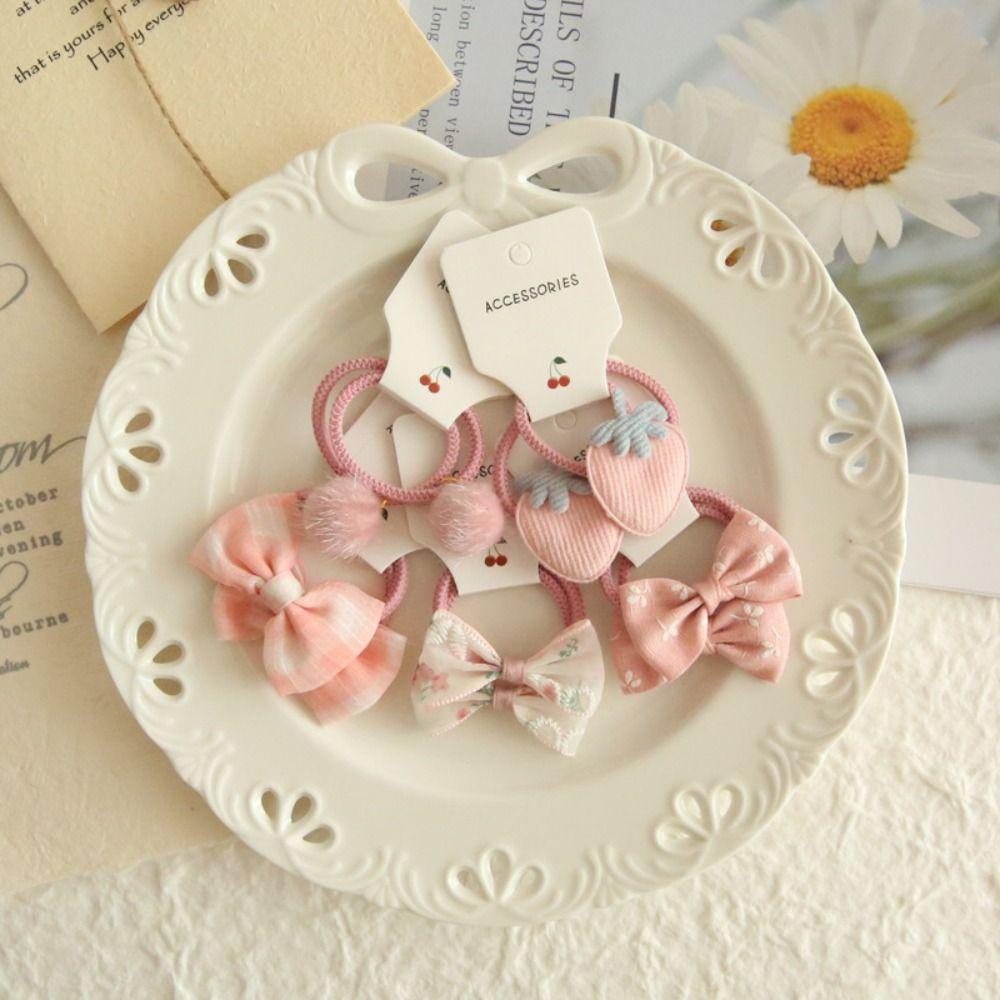 10 шт. милые эластичные резинки для детей, девочек, банты, цветочные головные уборы, резинки для волос, банты