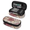 Pencil Bag Neat Design Strong Polyester Fabric Smooth Zipper with Main Compartment Mesh Pocket and Pen Slots for Students