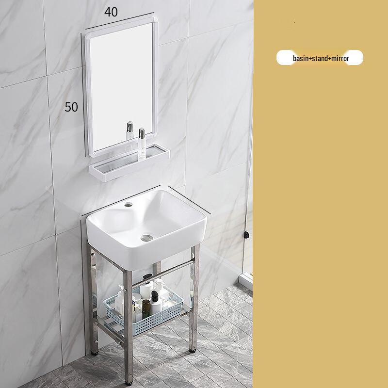 XONYSHI Ceramic Pedestal Wash Basin Set