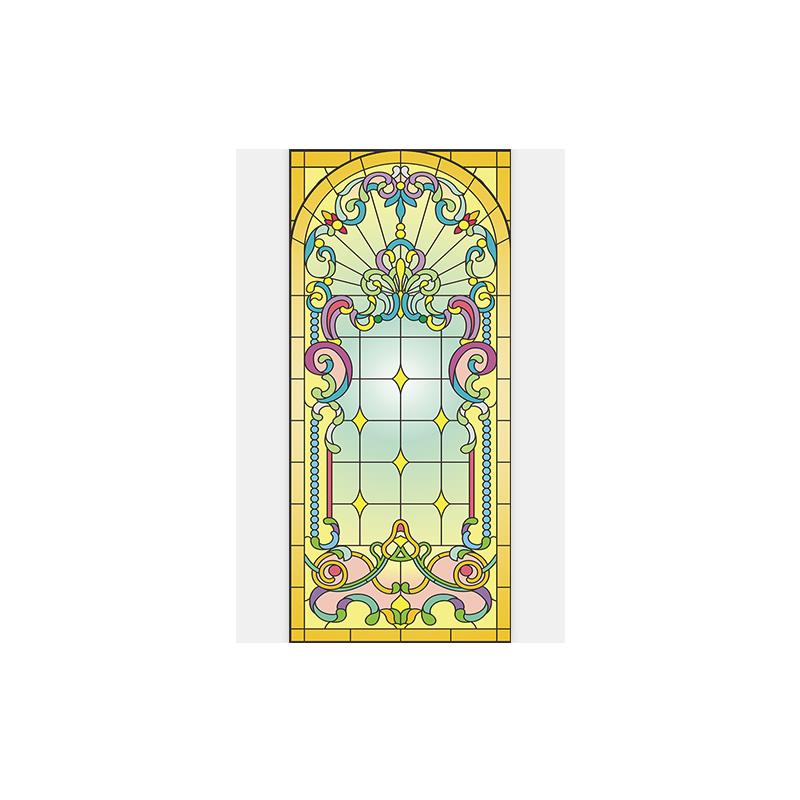 Индивидуальные цветные наклейки на стекло в европейском стиле для церкви, матовая оконная пленка, антибликовые наклейки на окна в ванной комнате, бумага