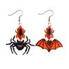 Heart Halloween Earrings Spider Pumpkin Dangle Earrings Trendy Cute Ghost Ear Studs  Unisex