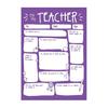 Adorable Thank You Teacher Card with Funny Questions Picture Frame Smooth Surface Easy To Write Cute Greeting Card