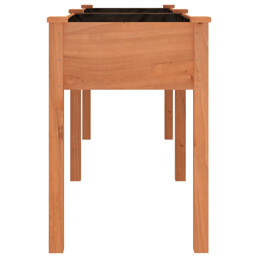 vidaXL Pflanzkübel mit Einsatz Braun 203x53x76 cm Massivholz Tanne