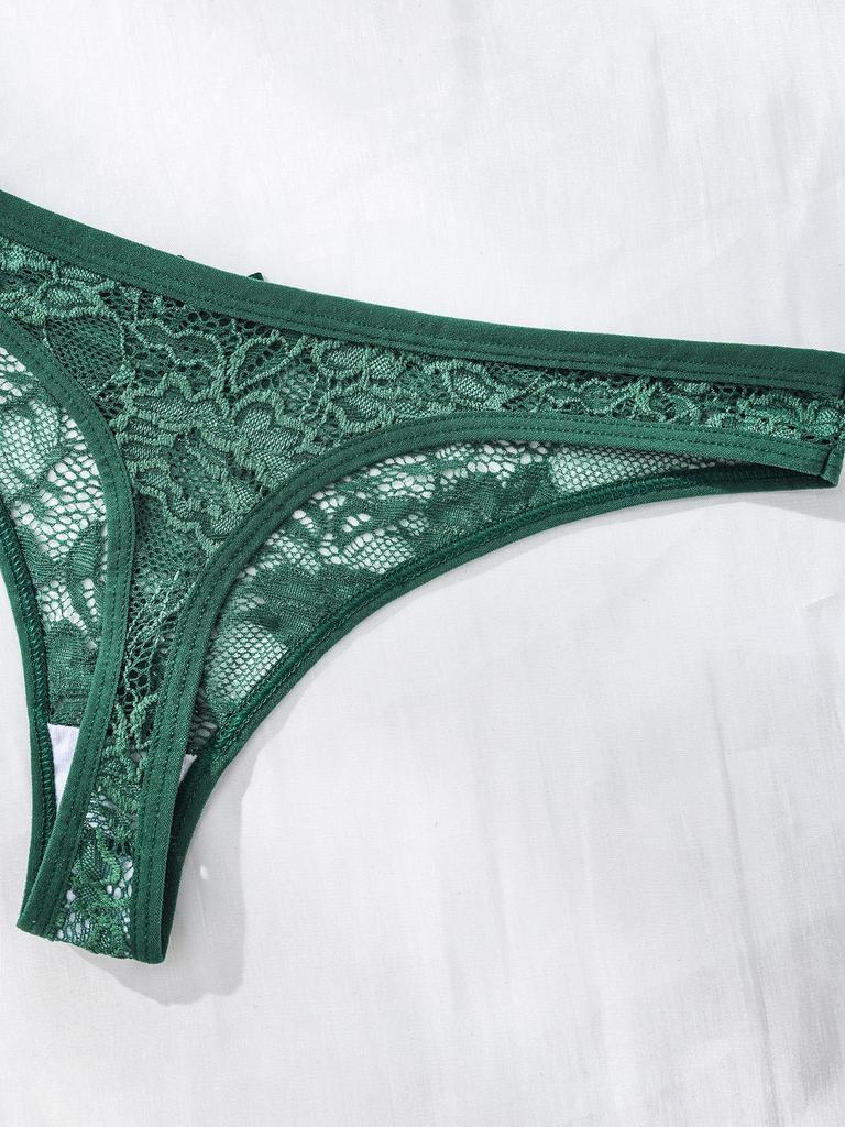 5Pcs/Set Women Thongs Sexy Lace Panties Low Waist Underwear Girls Briefs G-String Breathable Ladies Panty Floral Female Lingerie