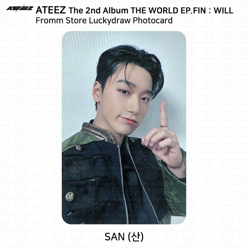 ATEEZ THE WORLD EP.FIN WILL Fromm Store Lucky Draw Фотокарточка KPOP
