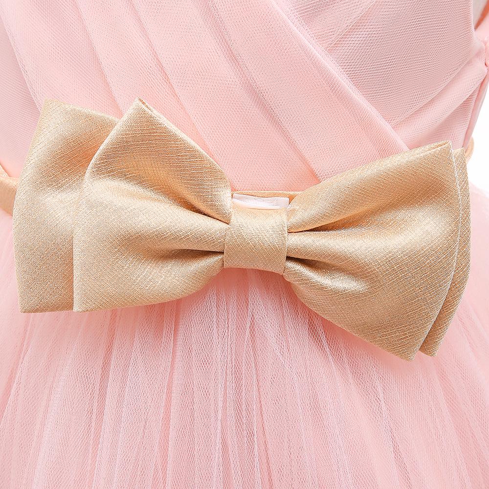 2024 Детское платье принцессы из тюля без рукавов с бантом