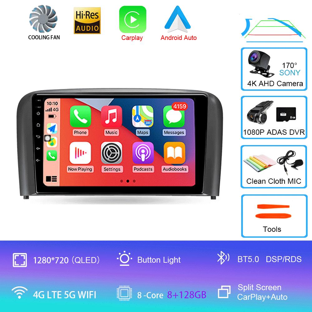 Автомобильное радио Android 14 для Volvo S80 1998 1999 2000 2001 2002 2003 2004 2005 2006 навигация GPS мультимедийный проигрыватель стерео carplay