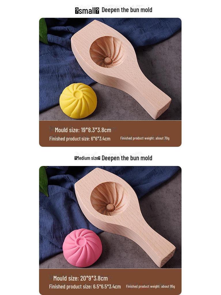 Handmade Steamed Bun Mold Set: Large, Medium & Small Sizes for Pastry, Bean Paste, and Veggie Buns