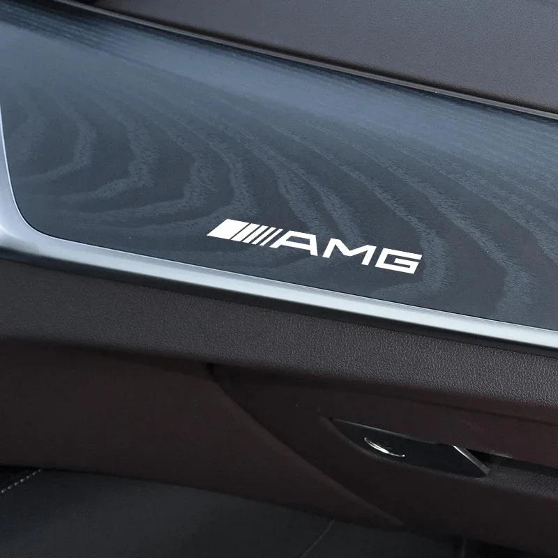 DJR5 1/2/5/10pcs Car Interior Random Stickers Car Goods Car steering wheel Decal For For Mercedes Benz AMG A B C E CLA GLS CLS Class
