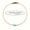 Bohemian Style Turquoise Bead Choker Necklace, Simple Vintage Retro Leather Cord Clavicle Chain