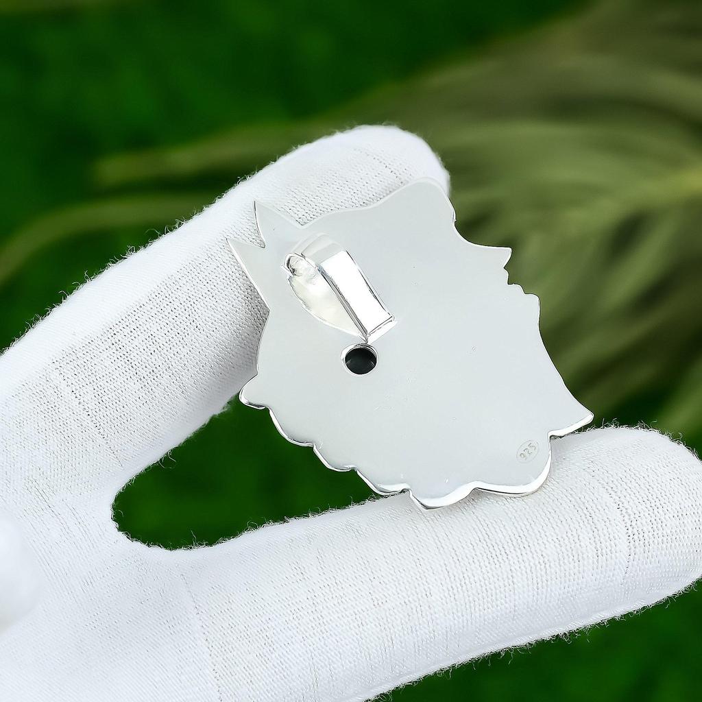 925 Silver Natural Kambaba Jasper Wedding Bezel Ethnic Sister Boho New Pendant